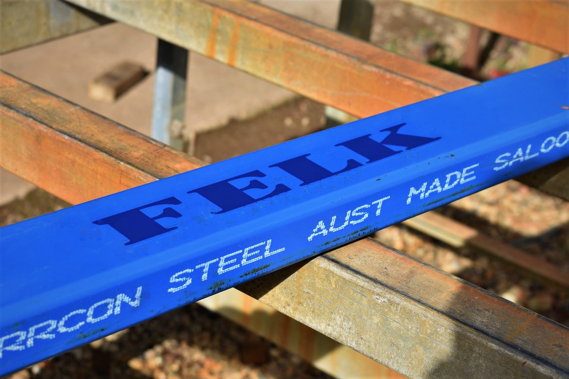 blue coloured Australian made steel used by Felk Engineering