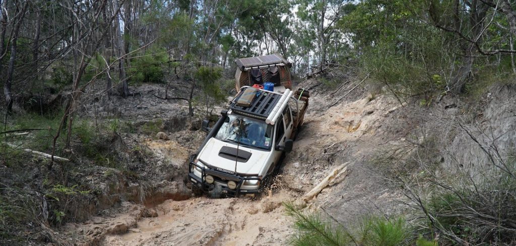 4WD with FELK Trailer base on The Old Telegraph Track, Cape York Peninsula, QLD