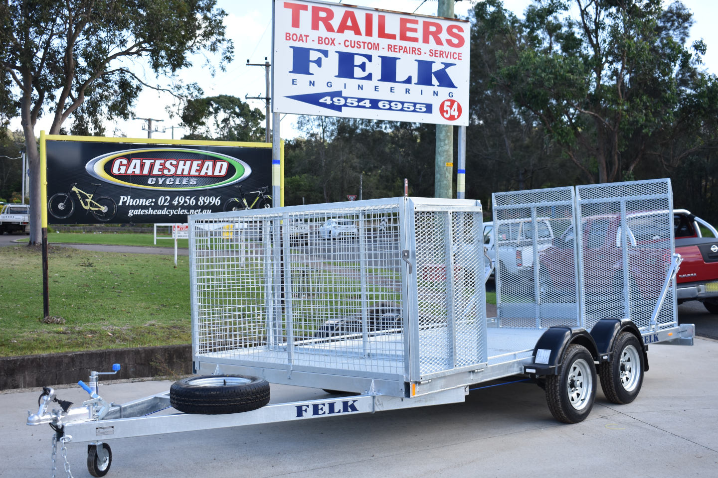 Ride on best sale mower trailer